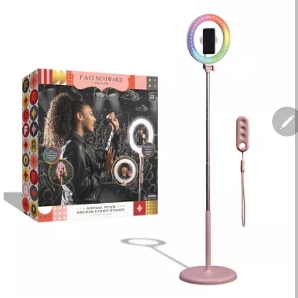 FAO Schwarz Social Star Selfie Light Stand NIB